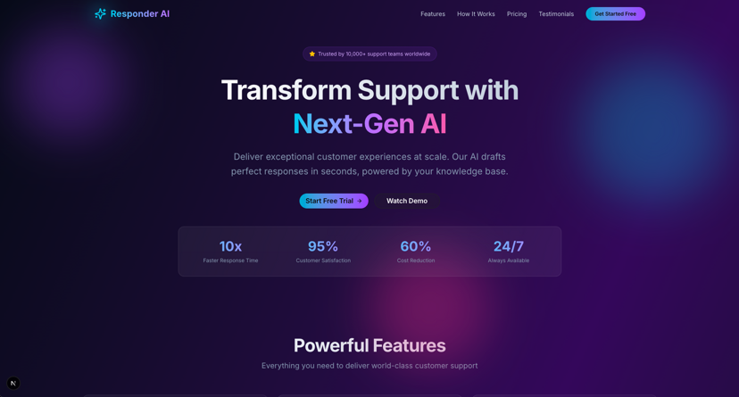 Responder AI project screenshot